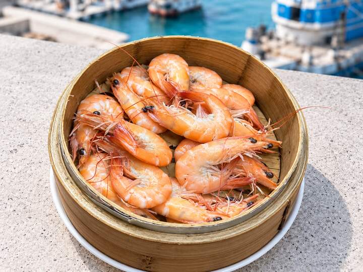 川燙白蝦