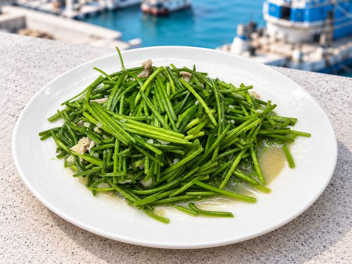 炒蒜香水蓮